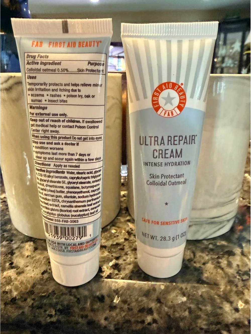2 Pack First Aid Beauty Repair Cream Intens Hydration Skin Protectant 1 oz (2pcs